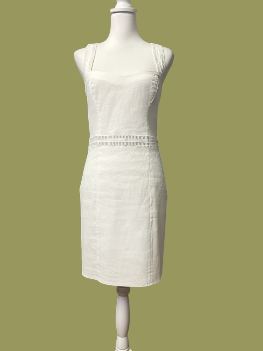 Bebe White Linen Sundress